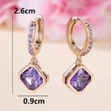 925 Silver Amethyst Drop Earrings for Women Wedding Party