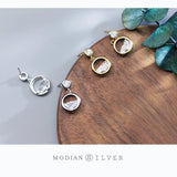 Irregular Clear Zircon Drop Earrings 925 Sterling Silver Wedding Jewelry