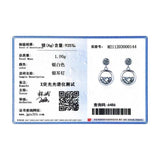 Irregular Clear Zircon Drop Earrings 925 Sterling Silver Wedding Jewelry
