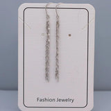 925 Wave Long Tassel Earrings for Women Valentine Jewelry