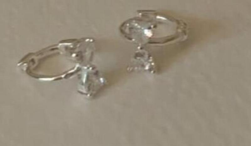 SHANICE S925 Sterling Silver CZ Bow Stud Earrings