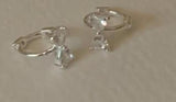 SHANICE S925 Sterling Silver CZ Bow Stud Earrings