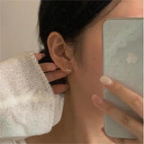 SHANICE S925 Sterling Silver CZ Bow Stud Earrings
