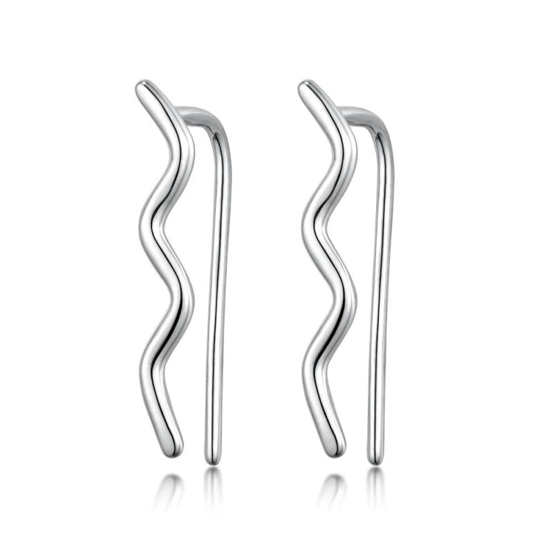 RORU 925 Gem Shape Zircon Ear Studs for Women Earrings