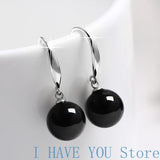 Agate & Amber Earrings 925 Sterling Silver Anti-allergy Jewelry