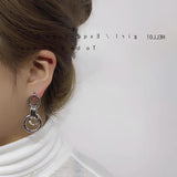 Personalized 14K Plated Knot Earrings with S925 Silver Needle