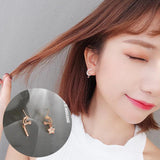 10Pairs 925 Sterling Silver Geometry Dangle Stud Earrings Mix Style