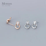 CZ Drop Earrings 925 Sterling Silver Geometric Dangle Earring Fine Jewelry