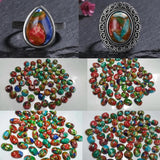 925 Silver Vintage Natural Emperor Stone Ring Retro Hollow Fine Jewelry