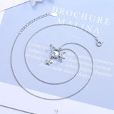 925 Silver Moonstone Star Pendant Necklace