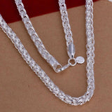 925 Sterling Silver 6MM Necklace Twisted Chain 20inches Jewelry
