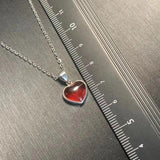 Natural Garnet Pendant Necklace For Women 925 Silver Plated Fine Jewelry