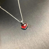 Natural Garnet Pendant Necklace For Women 925 Silver Plated Fine Jewelry