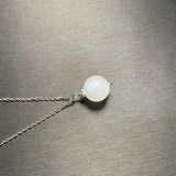 Natural Moonstone Pendant Necklace 925 Silver Plated Fine Jewelry