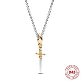 S925 Silver Necklace Princess Carriage Pendant Collar Chain Jewelry Gift