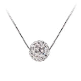 S925 Silver Zirconia 10mm Ball Pendant Necklace