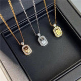 Perfume Bottle Necklace Silver Rose Female Summer HW Tide Pendant