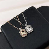 Perfume Bottle Necklace Silver Rose Female Summer HW Tide Pendant