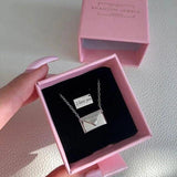 Envelop Love Letter Silver Necklace