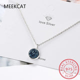 925 Silver Crystal Fragment Star Planet Necklace For Women