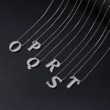 D Moissanite Diamond Initial Necklace Real 925 Sterling Silver For Women