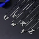 D Moissanite Diamond Initial Necklace Real 925 Sterling Silver For Women