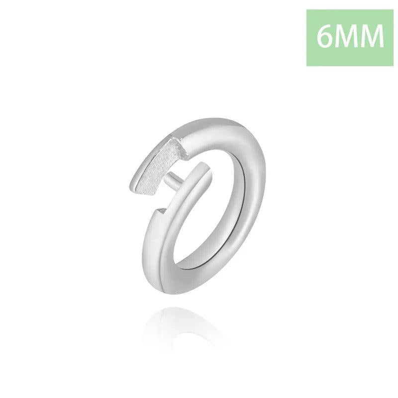 TrustDavis 925 Silver Round Pattern DIY Jewelry