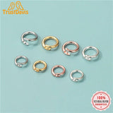 TrustDavis 925 Silver Round Pattern DIY Jewelry