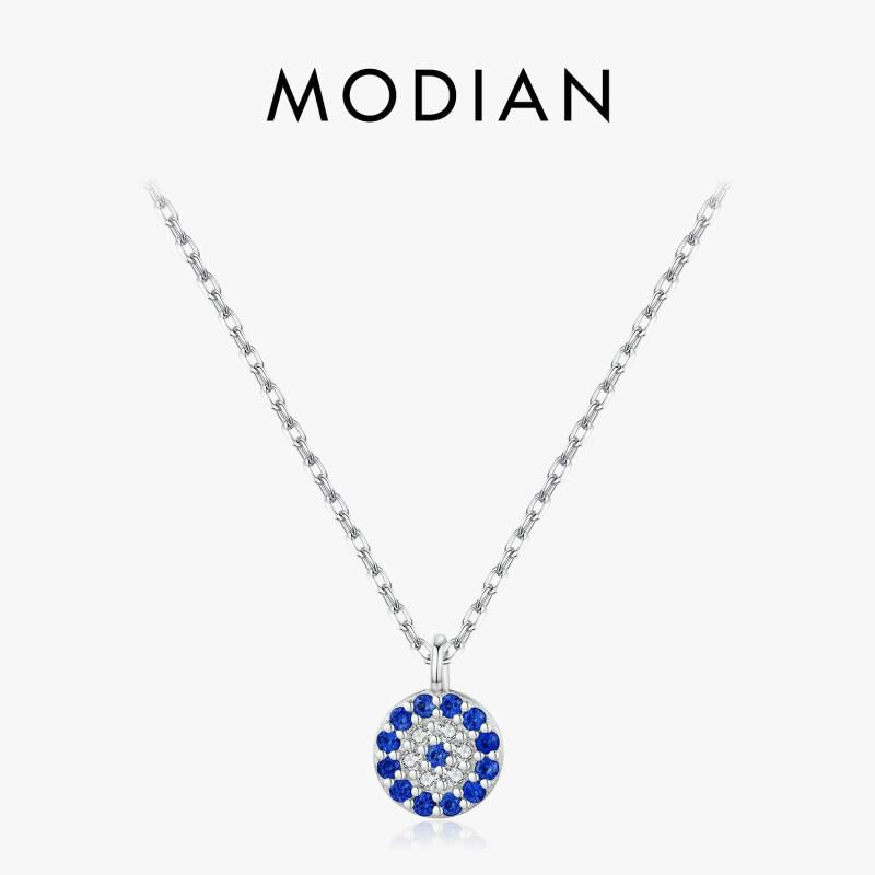 Eye Necklace 925 Sterling Silver Zirconia Eyes Pendant Necklaces