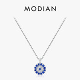 Eye Necklace 925 Sterling Silver Zirconia Eyes Pendant Necklaces