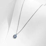Eye Necklace 925 Sterling Silver Zirconia Eyes Pendant Necklaces