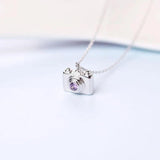 925 Silver Mini Camera Clavicle Chain Necklace for Women