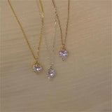 SHANICE S925 Sterling Silver CZ Heart Pendant Necklace For Women