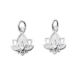 925 Sterling Silver Lotus Flower Dangle Charms for DIY Jewelry Making