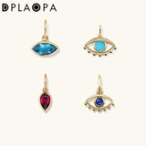 925 Silver Evil Eye Red Charm Pendant Birthstone Crystal