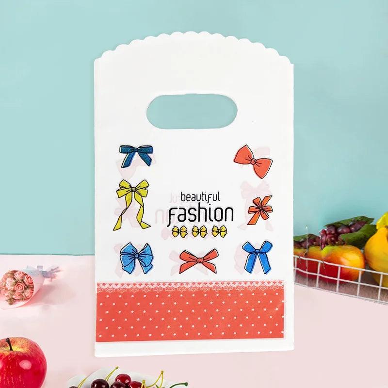 50Pc Small Jewelry Bag Pattern Plastic Bag Earrings Hair Card Gift Bag