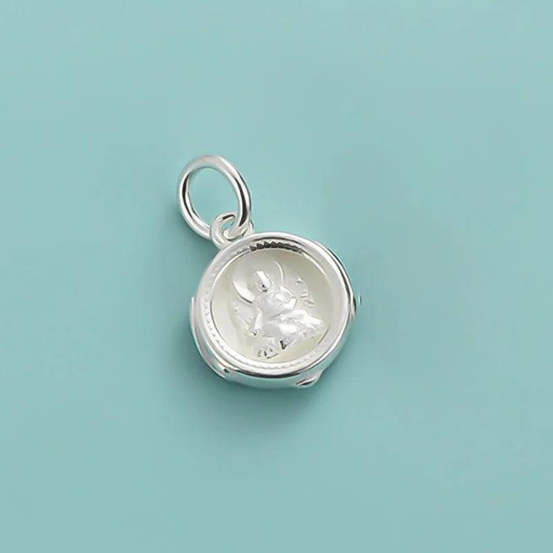 Davis 925 Sterling Silver Rotundity Pendant for Jewelry DIY