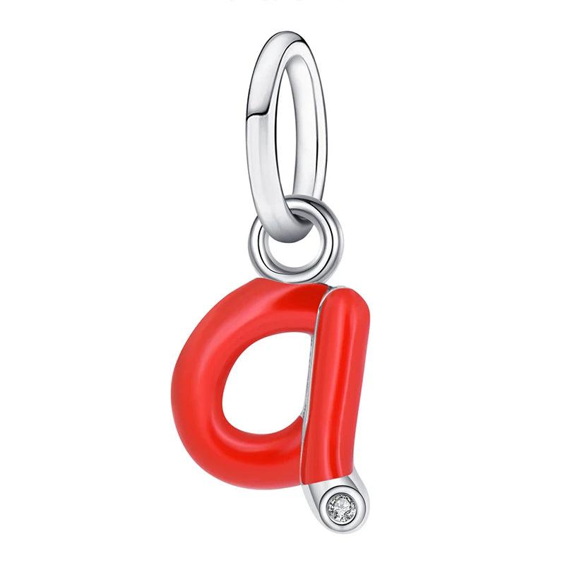 TrustDavis 925 Sterling Silver Letter Pendant Necklace DZ1626