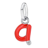 TrustDavis 925 Sterling Silver Letter Pendant Necklace DZ1626