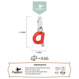 TrustDavis 925 Sterling Silver Letter Pendant Necklace DZ1626
