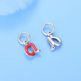 TrustDavis 925 Sterling Silver Letter Pendant Necklace DZ1626