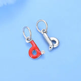 TrustDavis 925 Sterling Silver Letter Pendant Necklace DZ1626
