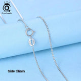 Italian 925 Sterling Silver 1.0mm Side Chain Necklace SC18-P