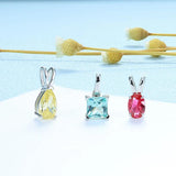 Gemstone Pendant 925 Sterling Silver Engagement Party Gift