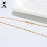 Italian 925 Sterling Silver 1.0mm Cable Chain Necklace