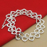 925 Silver Necklace for Women, Full Heart Charm, Female Birthday Gift
