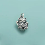 Davis Vintage Cat Animal Charm Pendant 925 Sterling Silver DIY Jewelry