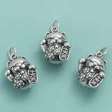 Davis Vintage Cat Animal Charm Pendant 925 Sterling Silver DIY Jewelry