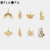 925 Silver Circle Sunflower Butterfly Charm Beads for Women