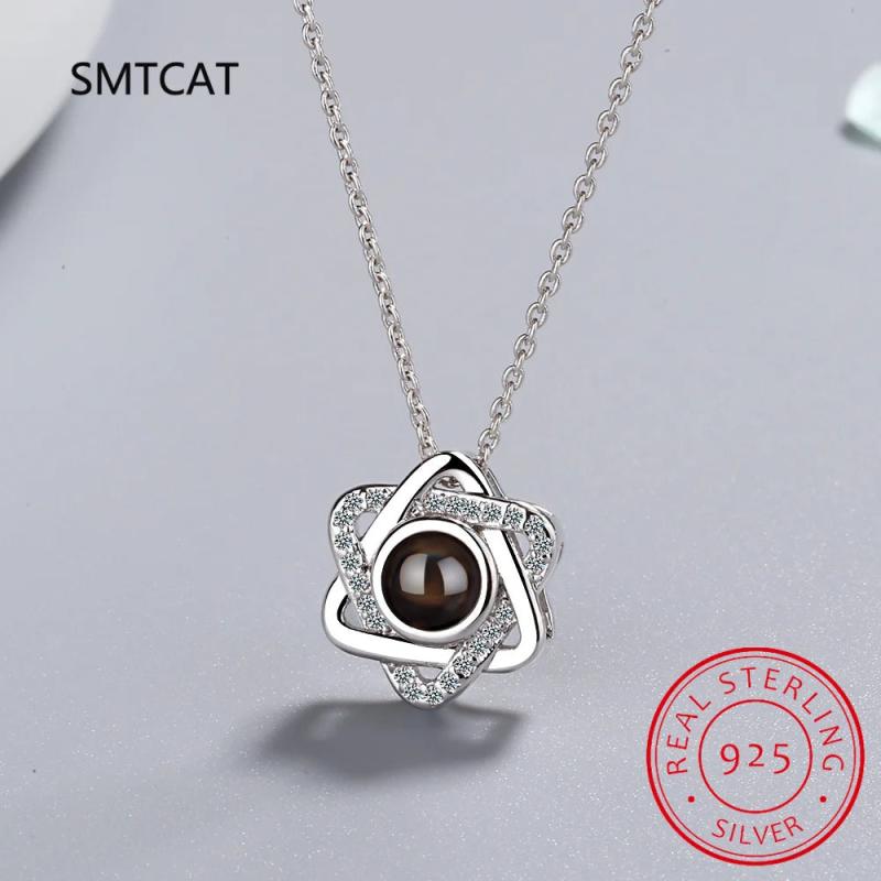 Romantic Love Projection Necklace Wedding Magen David Necklace